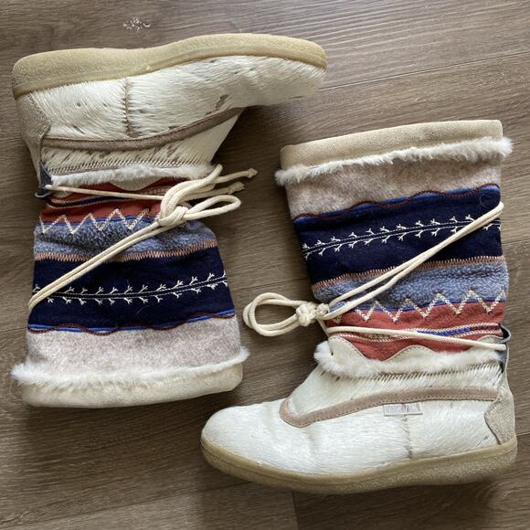 Tecnica Boots Womens Sz 40 / US 8.5 White Multi Winter After Ski Made in Italy - Picture 1 of 12